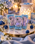 Blue Raspberry Wax Melts Sweet Icy Burst with Sugary Candy Notes for Fun Refreshing Home Fragrance