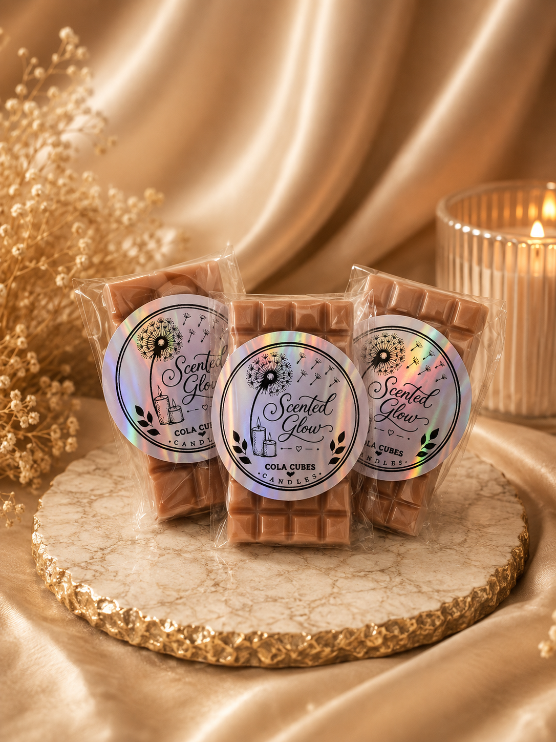Scented Glow Cola Cubes Wax Melts - Hand-Poured Soy Wax Fragrance with Sweet Cola Notes & Sparkling Fizz for a Cheerful Home Atmosphere