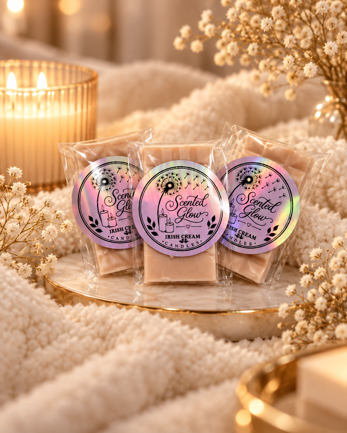 Irish Cream - A scent that feels like satin and champagne  Smooth cream, exotic vanilla, and a whisper of warm alcohol create a rich, inviting fragrance that oozes sophistication and comfort.