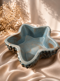 Gorgeous Acrylic Gypsum Pot in Rich Teal with Gold Accents - Decorative or Soy Wax Filled for Luxury Home Décor
